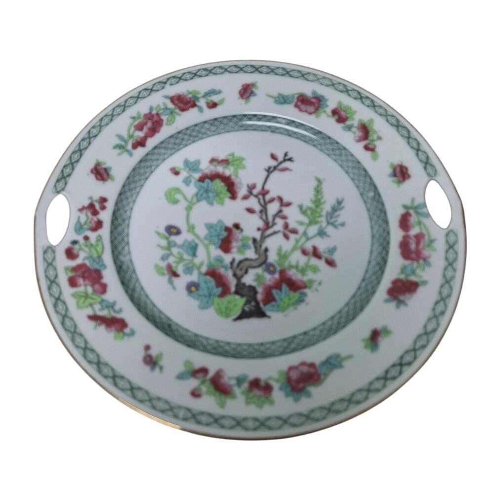 Vintage 10" Victoria Austria Hand Painted Side Holes Flower Roses China Plate